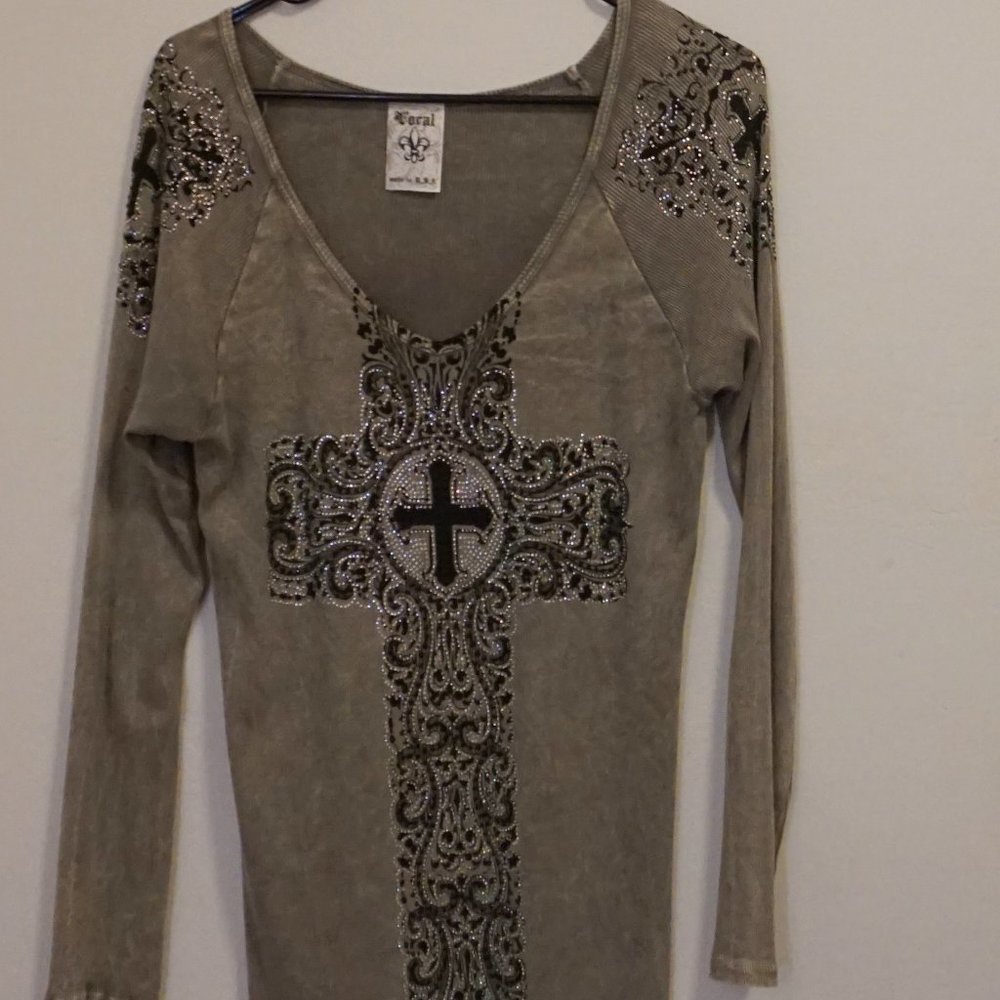 Gothic rhinestone shirt